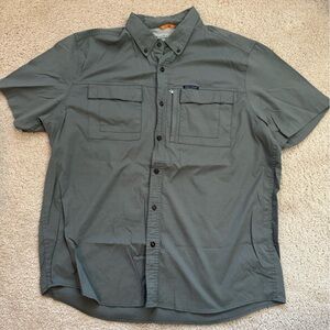 Field & Stream Shirt Mens XL Gray Fishing Outdoor Vented Mesh Button Front